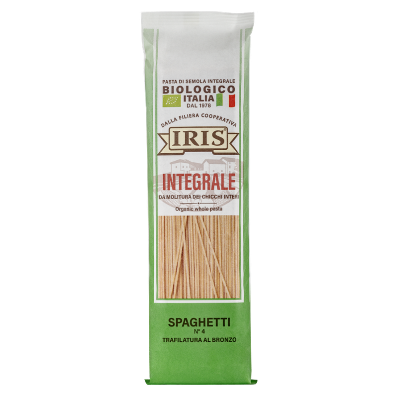 IRIS  Spaghetti Vollkorn aus Hartweizengrieß 500 g von der IRIS Landwirtschaftskette 100% italienisch. - Produktbild