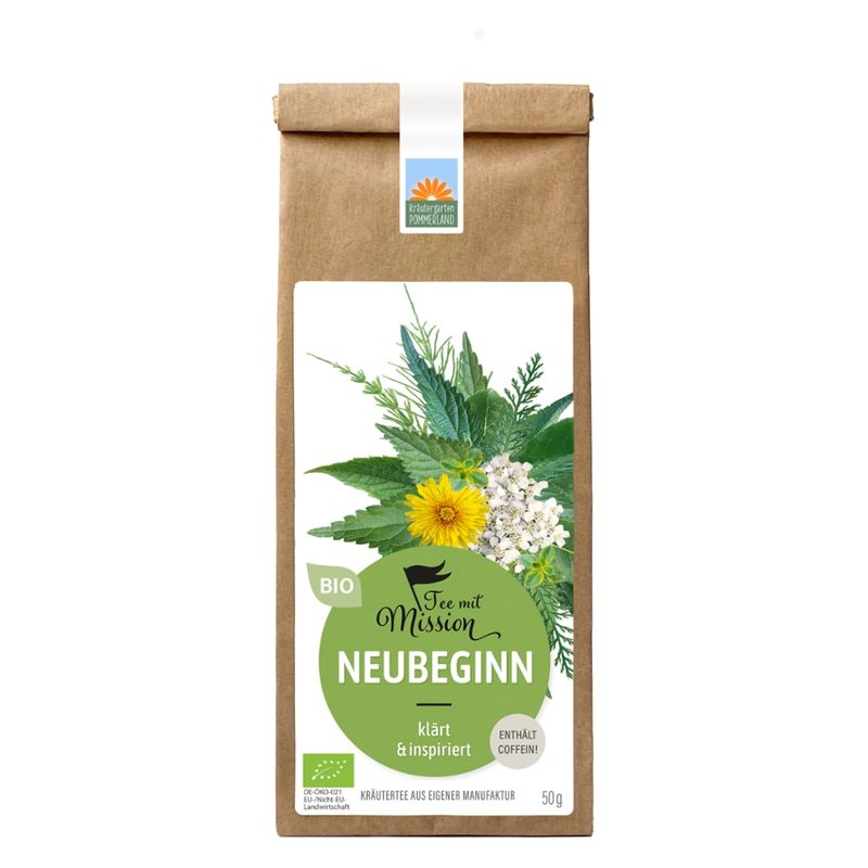 Kräutergarten Pommerland Neubeginn - Ermutigender Bio Kräutertee für Schwung und Klarheit - Produktbild
