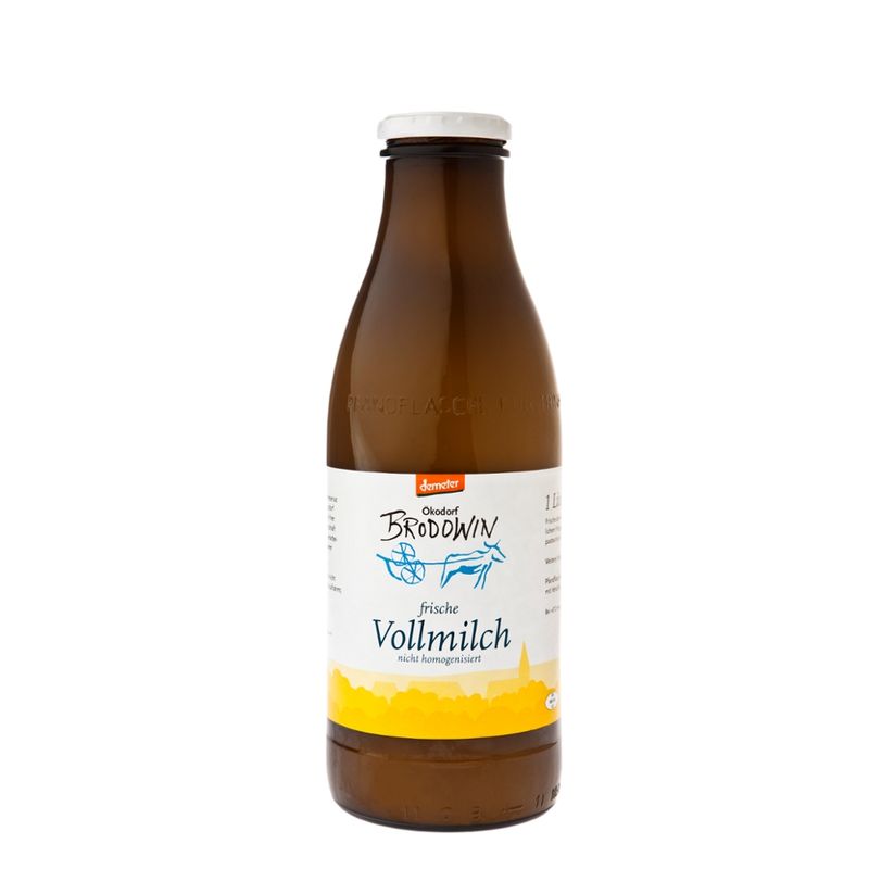 Ökodorf Brodowin Demeter Vollmilch (Flasche) - Produktbild