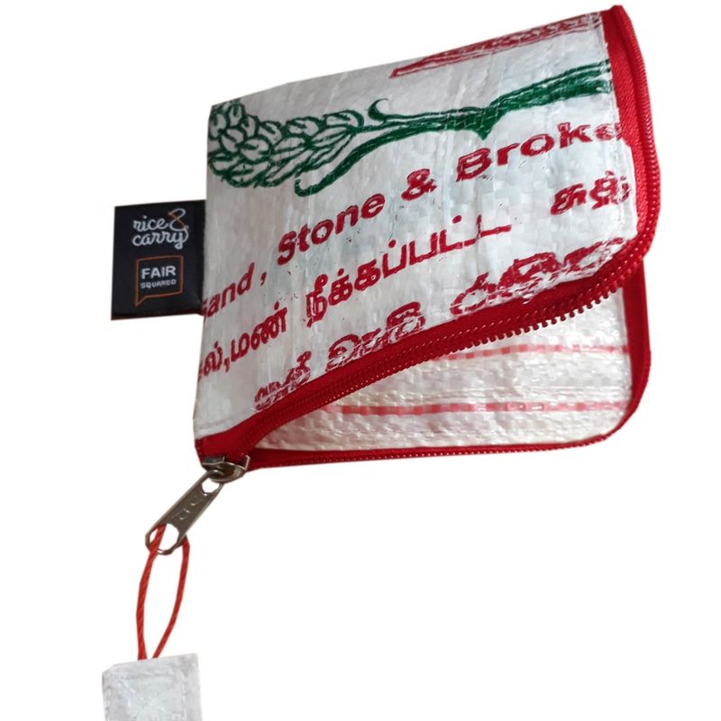 FAIR SQUARED Fair Squared Upcycle Seifentasche aus Reissäcken - Fair Trade auf Sri Lanka hergestellt - Produktbild