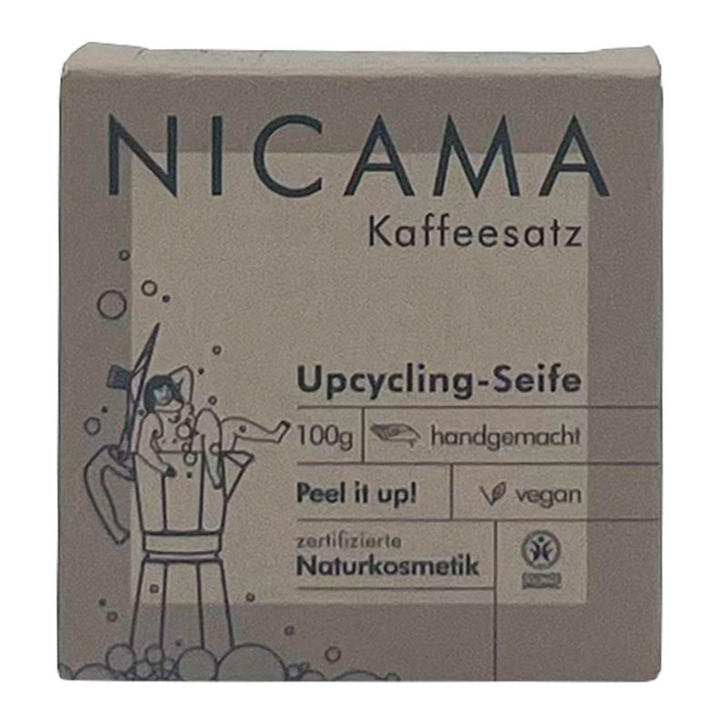 NICAMA NICAMA zertifizierte Bio-Upcyclingseife mit Peelingeffekt - Kaffeesatz 100g - Produktbild
