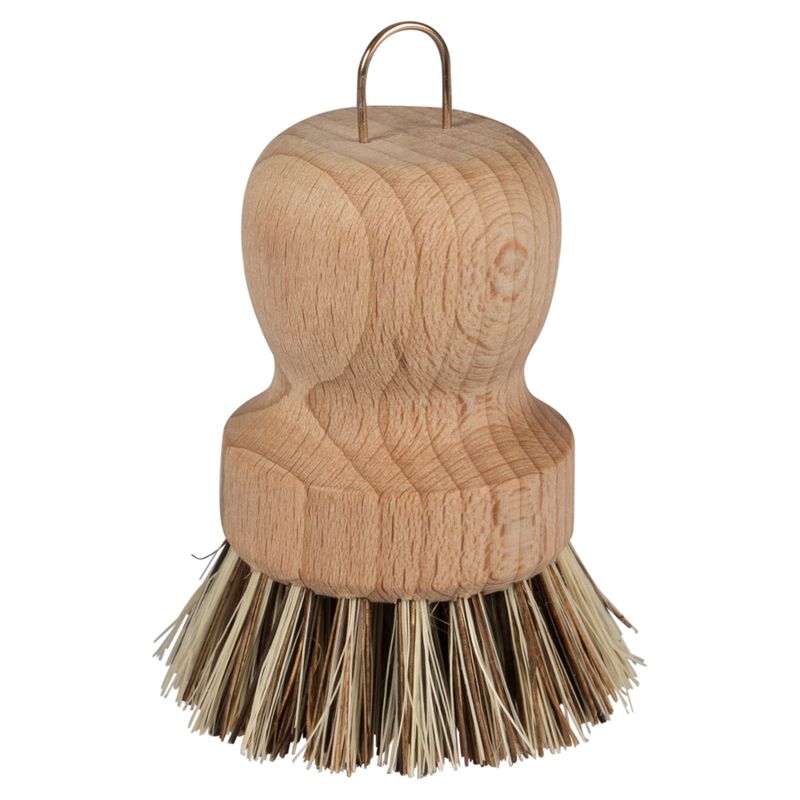 memo Handelsware Holz-Topfbürste mit straffen Naturborsten, FSC-zertifiziert - Produktbild
