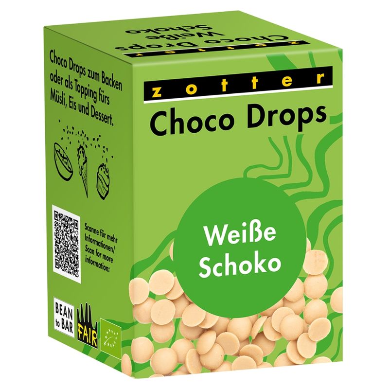 Zotter Schokolade Choco Drops-Weiße Schoko - Produktbild