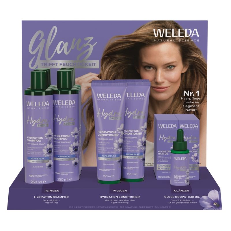 Weleda Warenpaket Hydro Shine Haarpflege 2026 - Produktbild