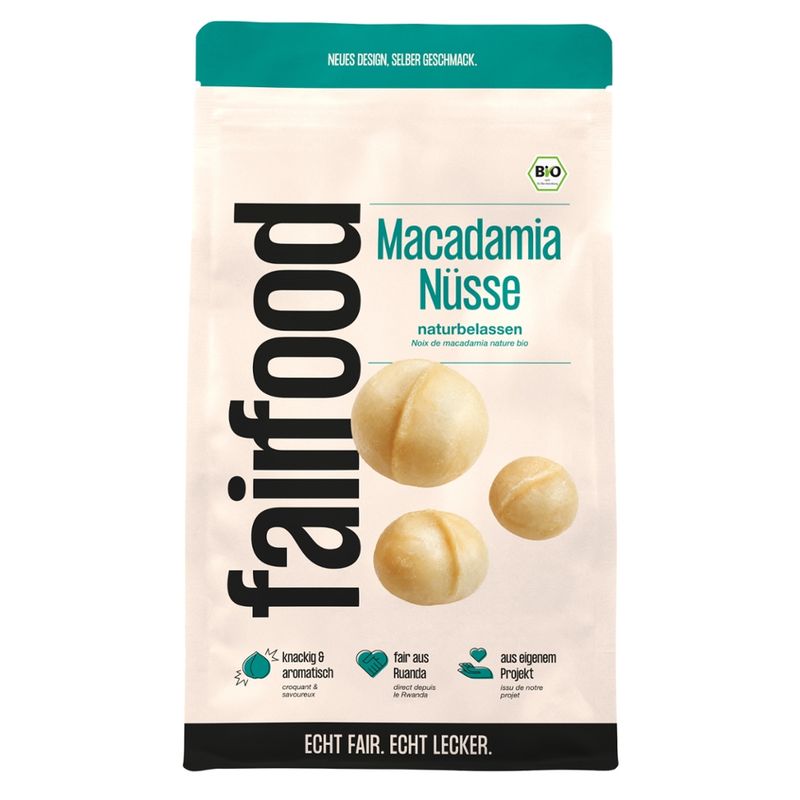 fairfood Freiburg Macadamia naturbelassen, 500g, Bio - Produktbild