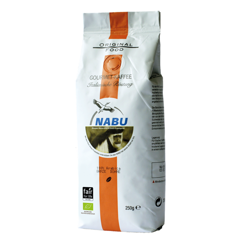 NABU Gourmet-Kaffee NABU Gourmet-Kaffee, Italienische Röstung, ganze Bohne, 250g - Produktbild