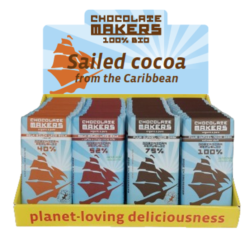 Chocolatemakers Tres Hombres Aufsteller 60 Tafeln - Produktbild