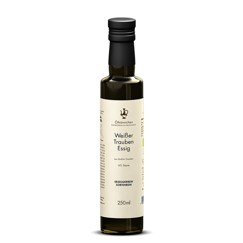 Ölkännchen Ölkännchen Weißer Essig aus Roditis Trauben 6% Säure, Peloponnes GR 250ml - Produktbild