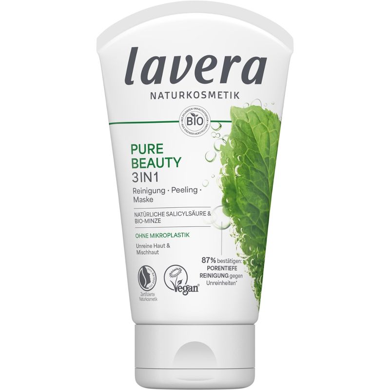 lavera Pure Beauty 3in1 Reinigung Peeling Maske - Produktbild