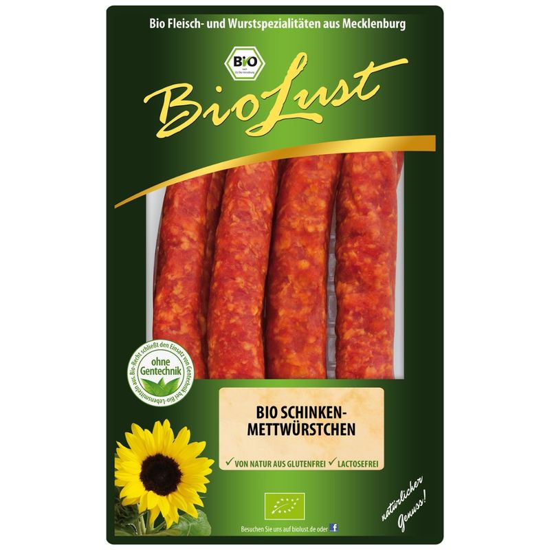 Biolust Bio Schinkenmettwürstchen - Produktbild