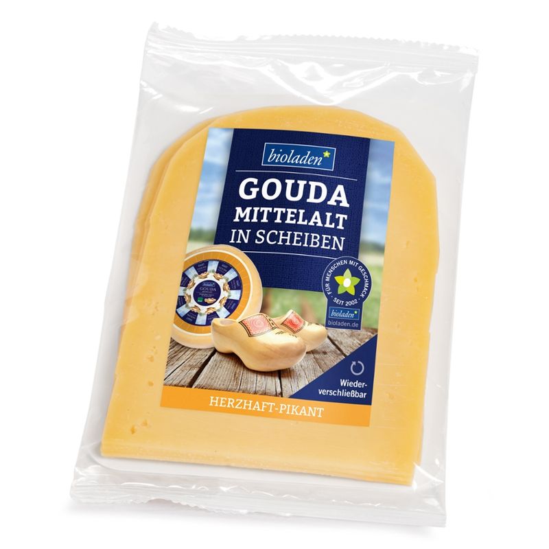 bioladen Gouda mittelalt, in Scheiben - Produktbild