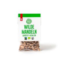 Wilde Bergmandeln, Bio, Fairtrade, geröstet, gesalzen, 100g - Produktbild