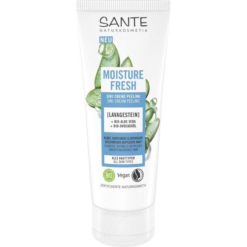 Sante Moisture Fresh 3in1 Creme Peeling mit Lavagestein, Bio-Aloe Vera & Bio-Avocadoöl - Produktbild