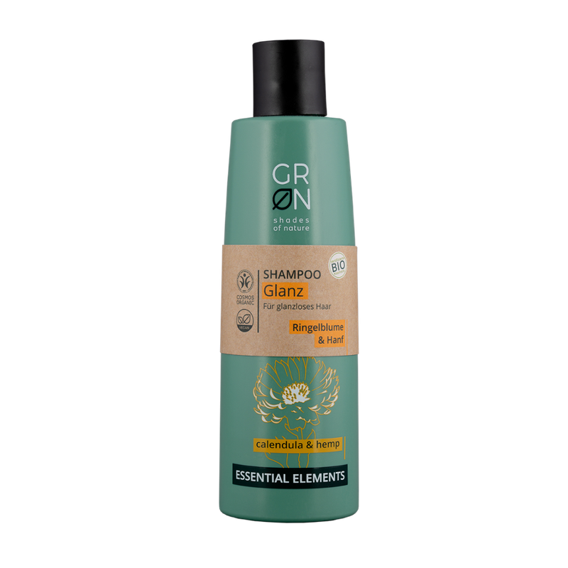 GRN GRN [GRÜN] Shampoo Glanz Bio-Hanf & Bio-Ringelblume - Essential Elements - Produktbild