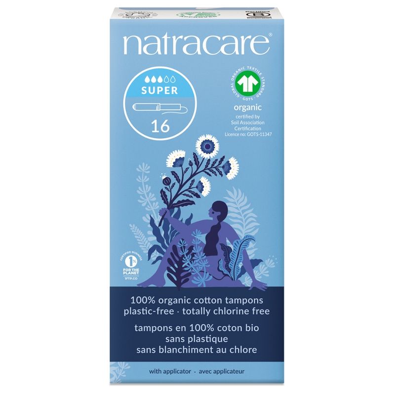 Natracare Tampons mit Applikator Super 16 St - Produktbild