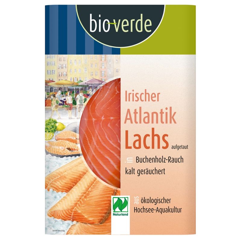 bio-verde Irischer Atlantik-Lachs geräuchert NATURLAND 100 g - Produktbild