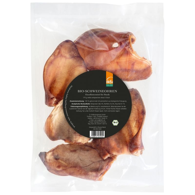 defu - Das Tierfutter vom Bio-Bauern Bio-Schweineohren getrocknet - Produktbild