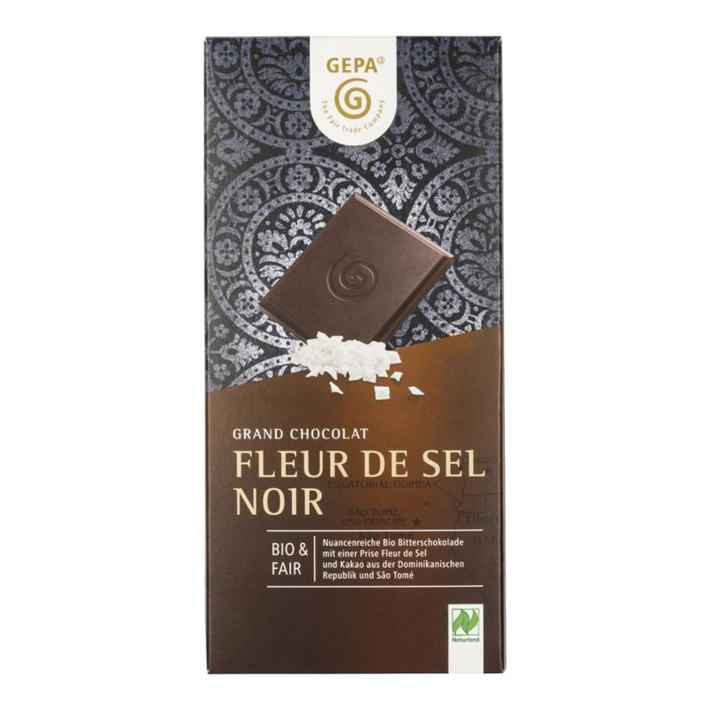 GEPA - The Fair Trade Company Bio Schokolade Fleur de Sel Noir 70% - Produktbild