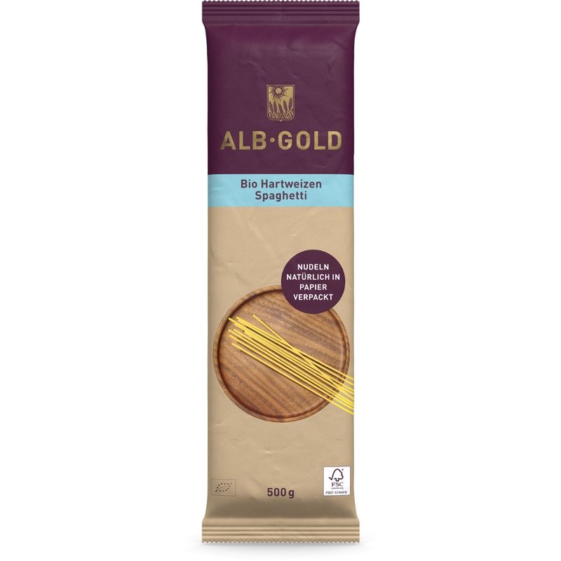 ALB-GOLD ALB-GOLD Bio Hartweizen Spaghetti 500g ( Papier) - Produktbild