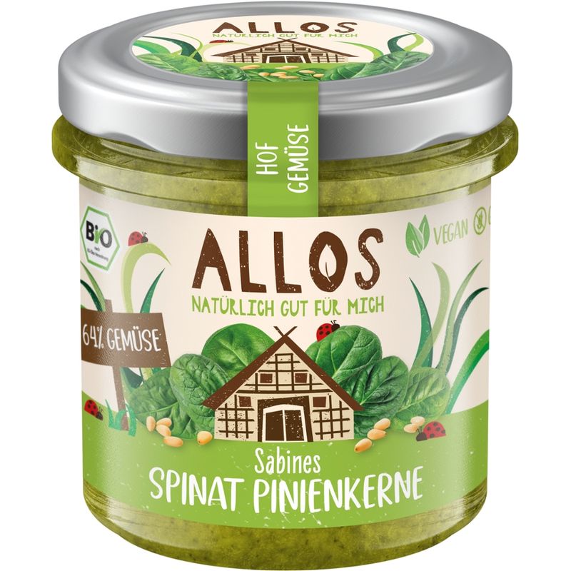 Allos Hof Gemüse Sabines Spinat Pinienkerne - Produktbild