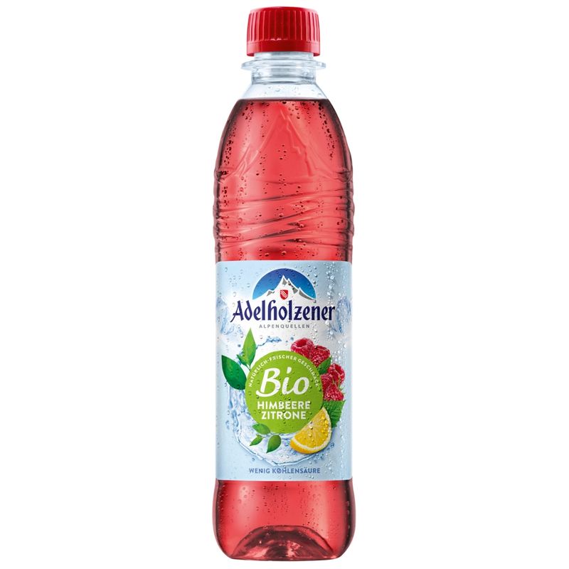 Adelholzener Adelholzener Bio Himbeere Zitrone 12 x 0,5l PET Mehrweg - Produktbild
