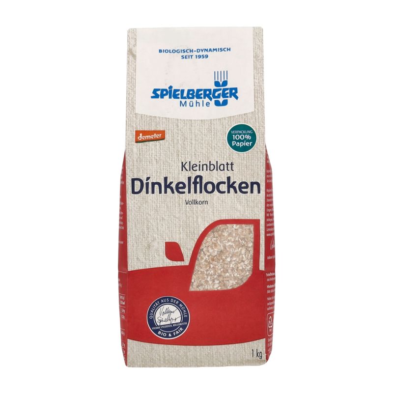 Spielberger Mühle Dinkelflocken Kleinblatt, demeter - Produktbild