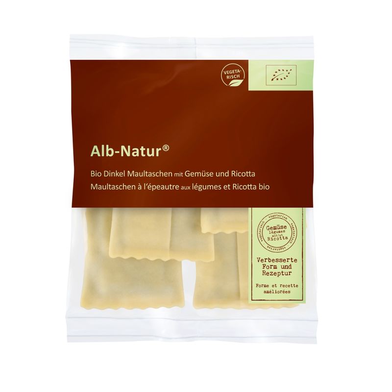 Alb-Natur® Alb-Natur® Frische Bio Dinkel Maultaschen mit Gemüse und Ricotta - Produktbild