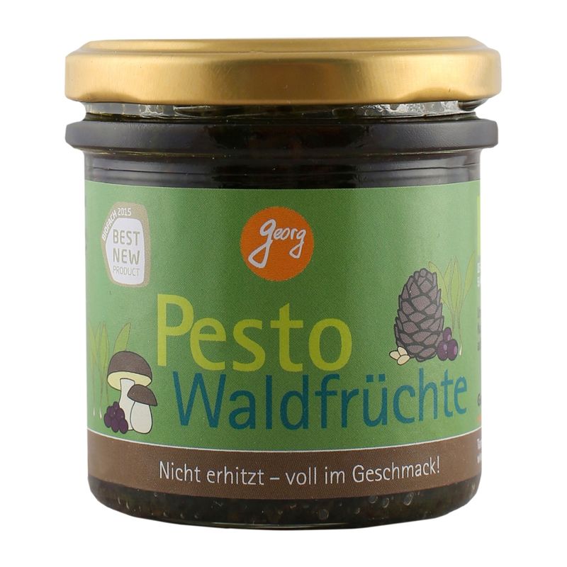 Georg Pesto Waldfrüchte mit Wildheidelbeeren, Maronen, Steinpilzen Bio - Produktbild