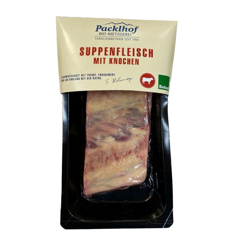 Packlhof Rinder-Suppenfleisch mit Knochen ca. Gewicht SKIN/SB - Produktbild