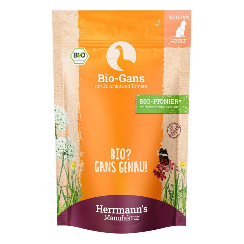 Herrmann´s Manufaktur Herrmann's Selection Adult Bio Gans mit Zucchini & Tomaten NF 100 g - Produktbild