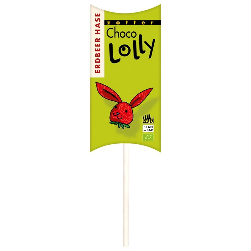 Zotter Schokolade Choco Lolly - Erdbeer Hase - Produktbild