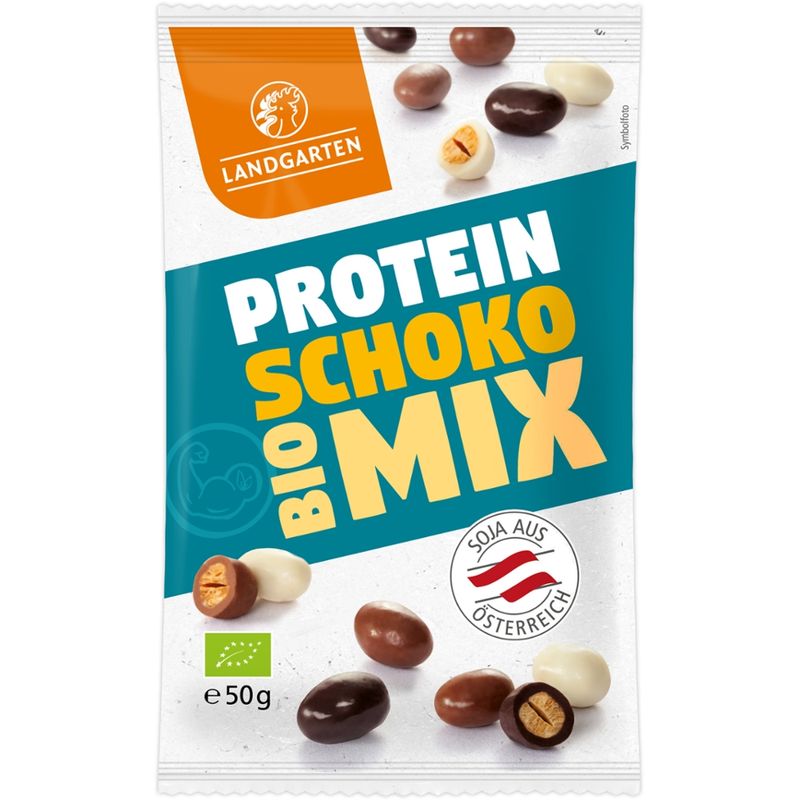 Landgarten Bio Soja in dreierlei Schokoladen 50g - Produktbild