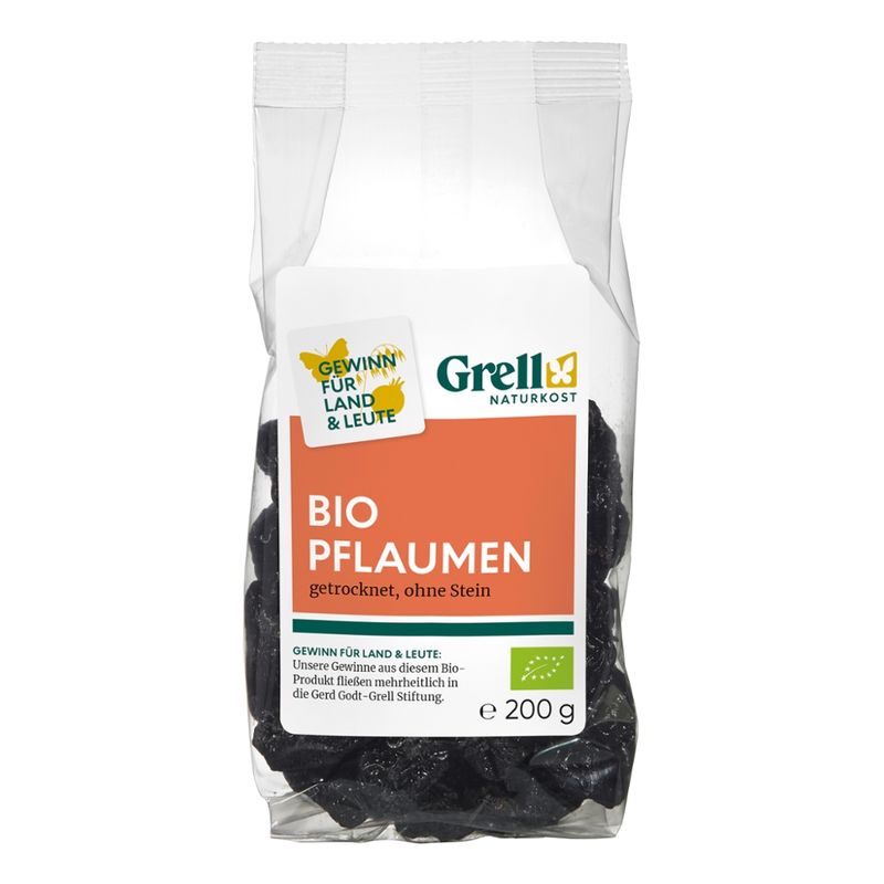 Grell Naturkost Pflaumen getrocknet ohne Stein - Produktbild