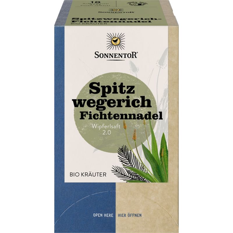 Sonnentor Spitzwegerich-Fichtennadel, Doppelkammerbeutel - Produktbild