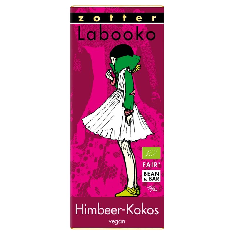 Zotter Schokolade Labooko - Himbeer-Kokos - Produktbild