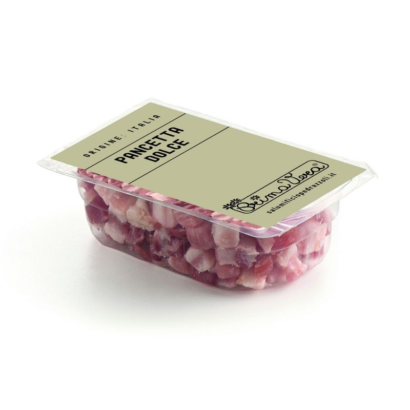 PrimaVera Luftgetrocknete Bio Pancetta gewürfelt 100 g - Produktbild