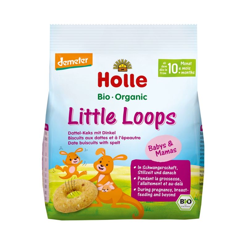 Holle  Bio-Little Loops Dattel-Keks mit Dinkel - Produktbild