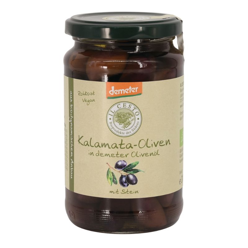 Il Cesto demeter Griech. Kalamata-Oliven in Olivenöl natur - Produktbild