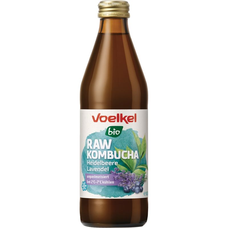 Voelkel RAW Kombucha Heidelbeere Lavendel, kühlpflichtig - Produktbild