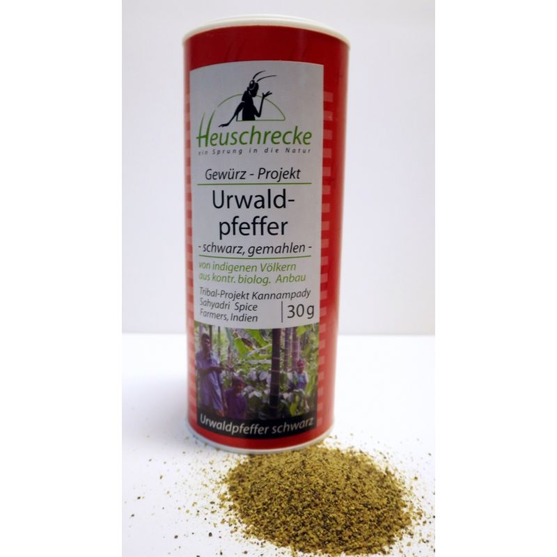 Heuschrecke Urwaldpfeffer, Tribal, schwarz, gemahlen, kbA - Produktbild