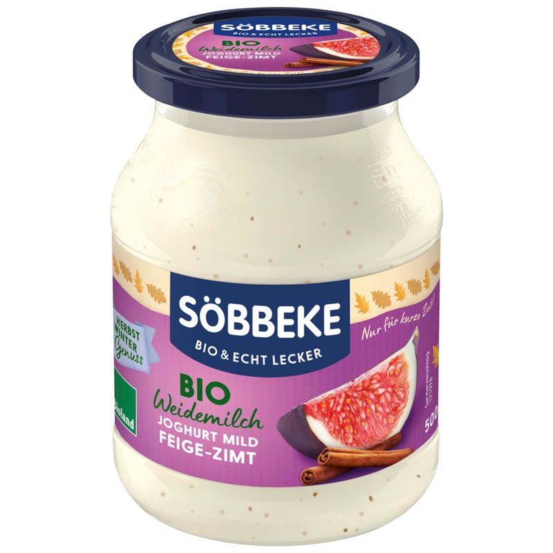 Söbbeke Bio Weidemilchjoghurt Feige Zimt 3,8 % Fett im Milchanteil - Produktbild