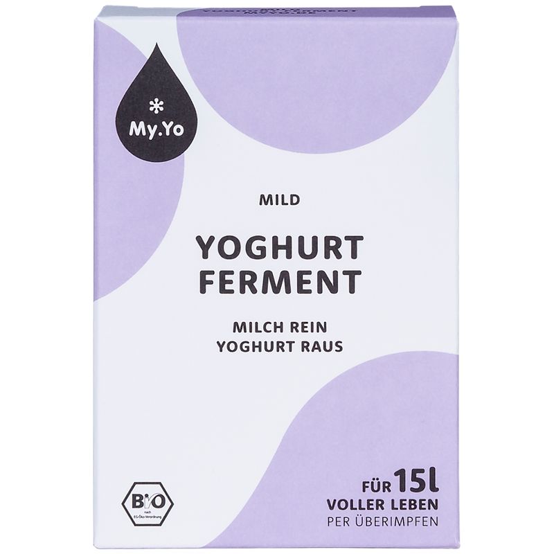 My.Yo Bio Yoghurt Ferment Mild, zur Herstellung von je 1L Joghurt, Inhalt: 3 Beutel à 5g - Produktbild