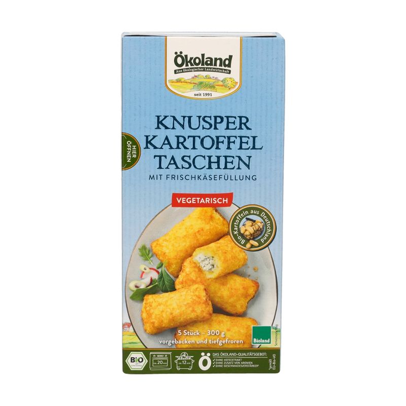 ÖKOLAND Knusper Kartoffeltaschen mit Frischkäsefüllung - Produktbild