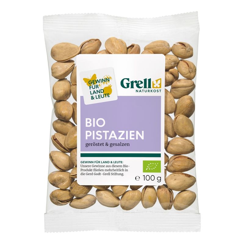 Grell Naturkost Pistazien, geröstet und gesalzen - Produktbild