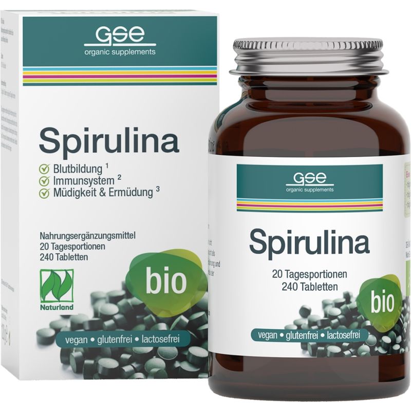 GSE  Spirulina (Bio), 240 Tabletten à 500 mg - Produktbild