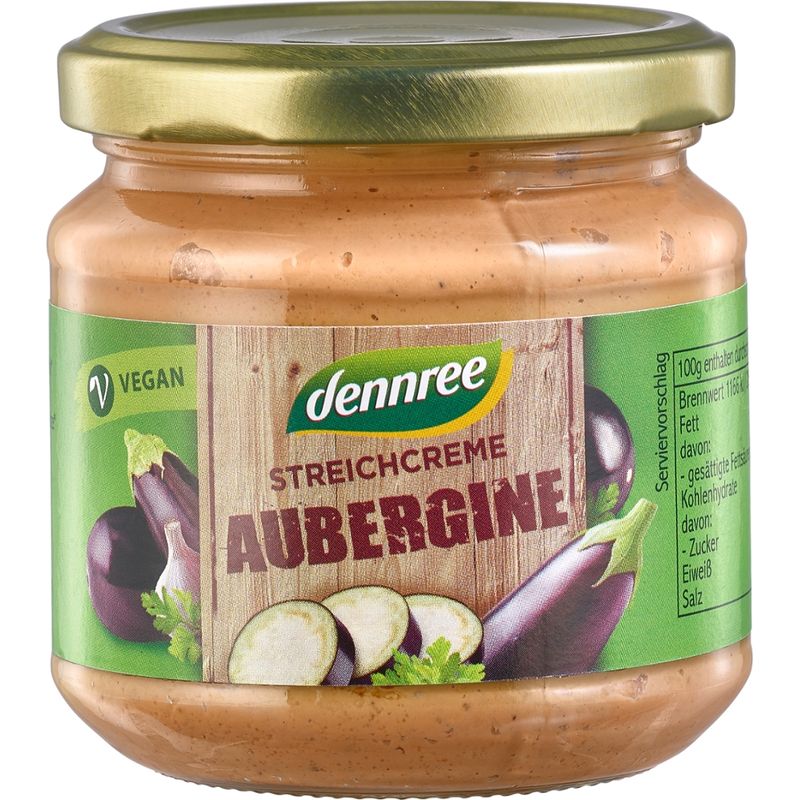 dennree Streichcreme Aubergine - Produktbild