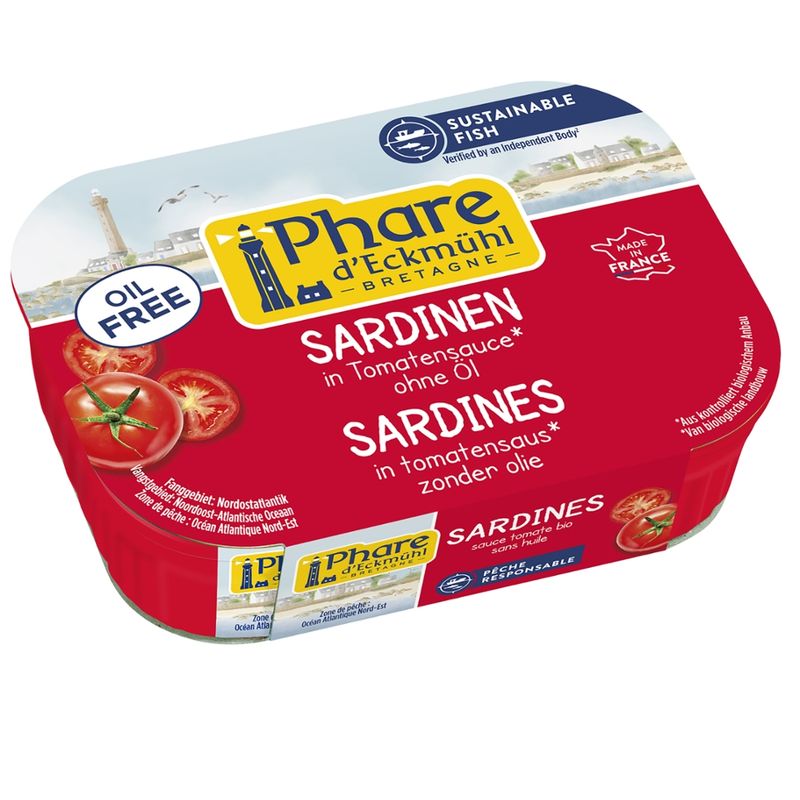 Phare d´Eckmühl Sardinen in Tomatensauce ohne Öl - Produktbild