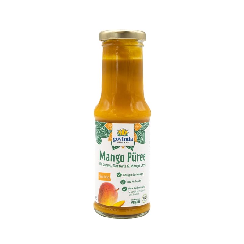 Govinda Mango Püree für Currys, Desserts & Mango Lassi - Produktbild