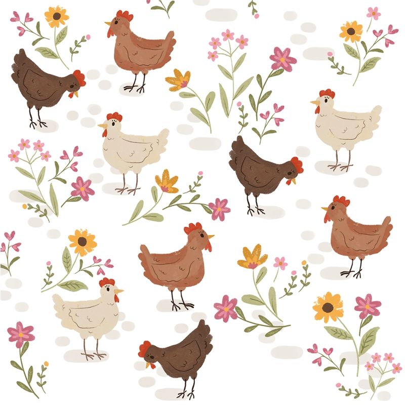 Mesa Bella Servietten Zellstoff Hen 33x33cm, 1/4 Falz, 3-lagig - Produktbild