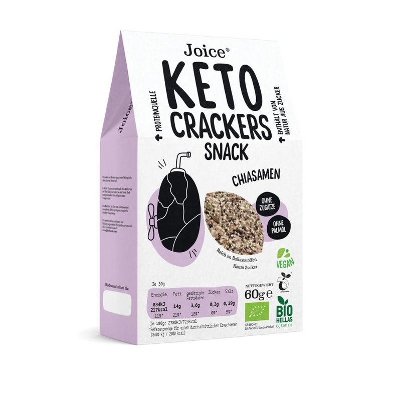 JFOODS SA KETO Cracker - Chia - Produktbild